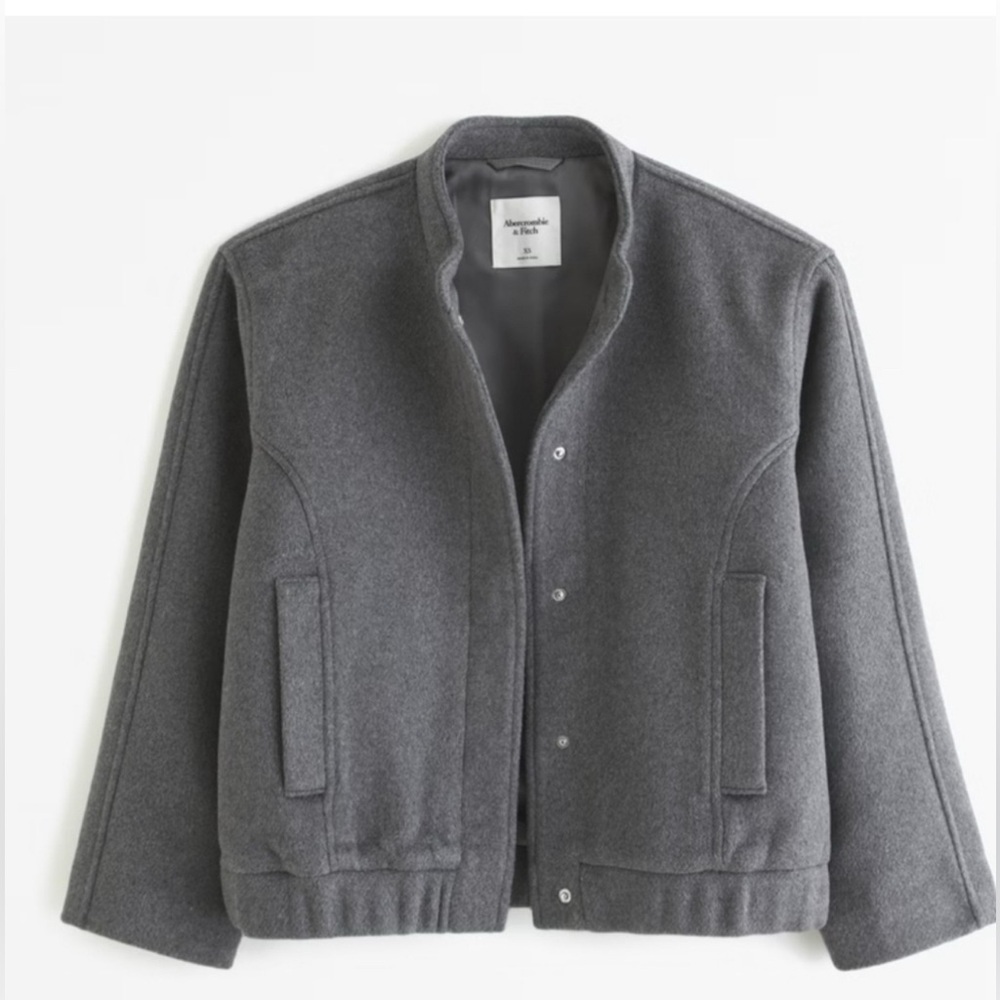 NWT Abercrombie & Fitch wool blend bomber jacket size M